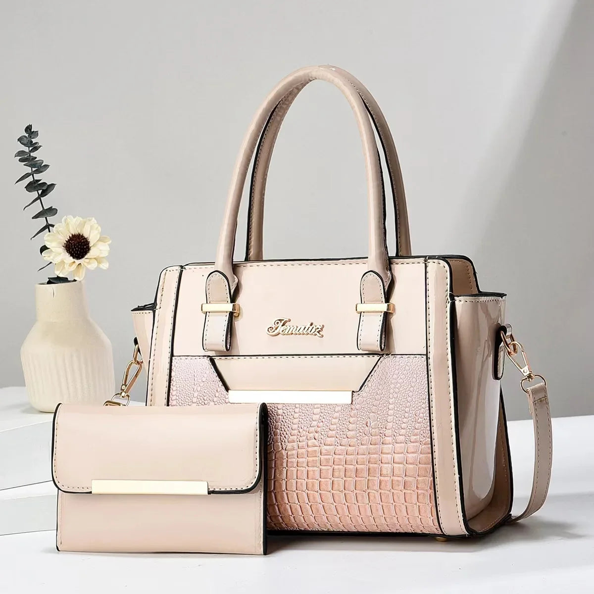 Kit Bolsa e Carteira Croc