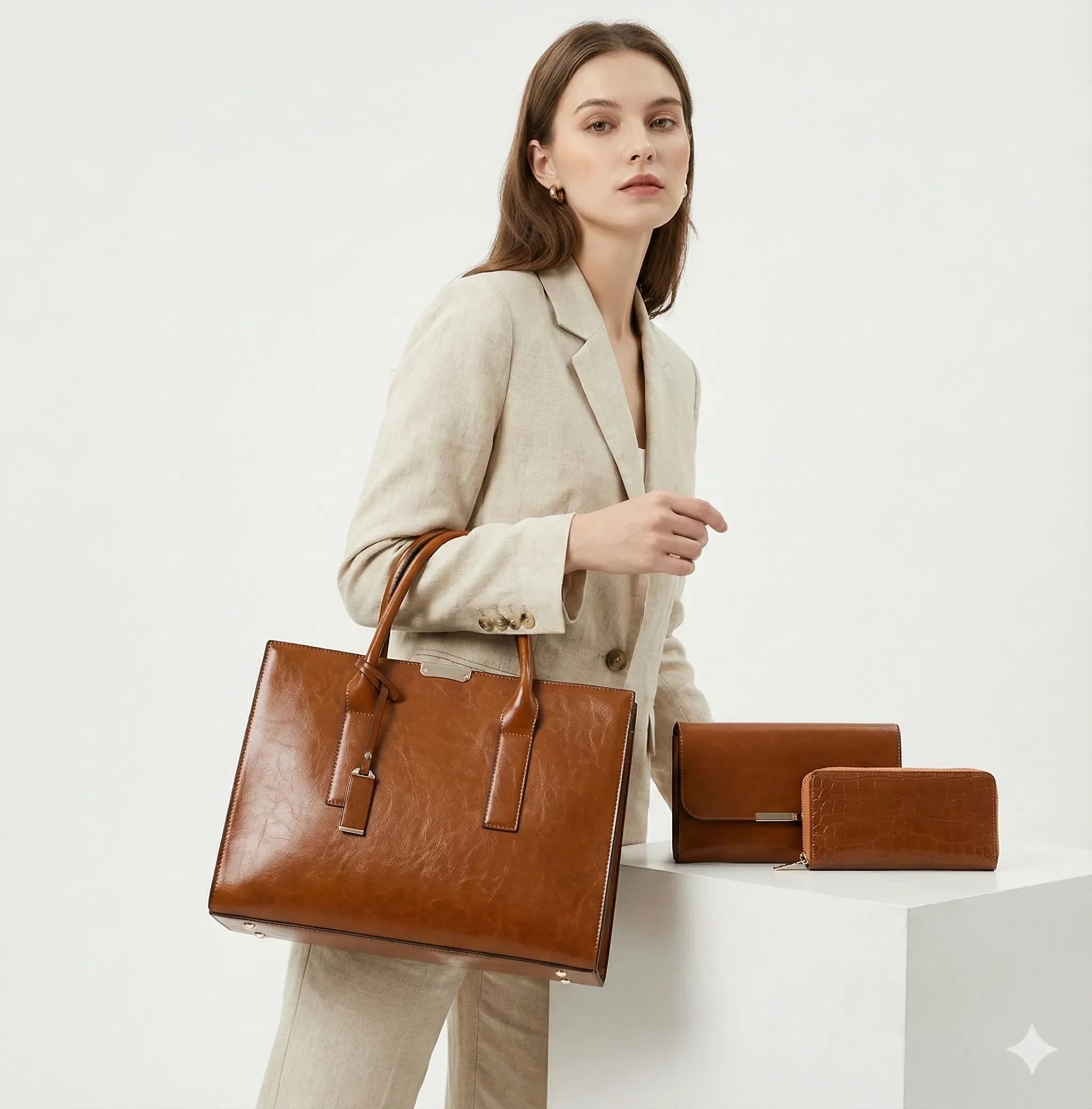 Kit Bolsa + 2 Carteira Zayna