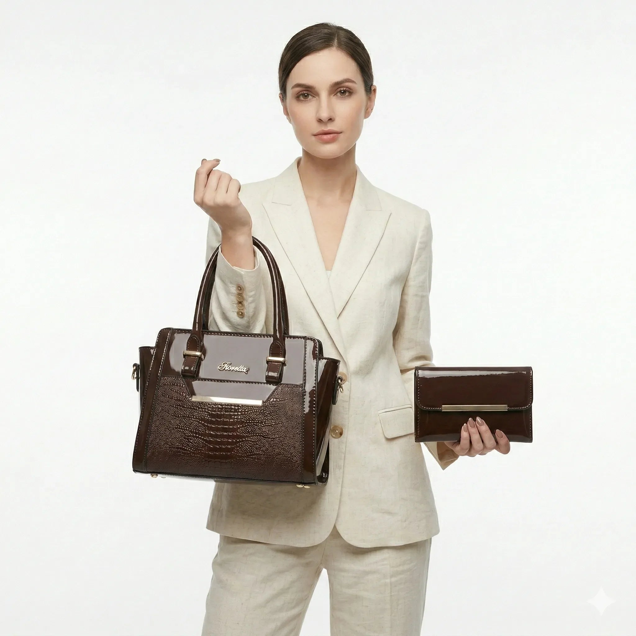 Kit Bolsa e Carteira Croc