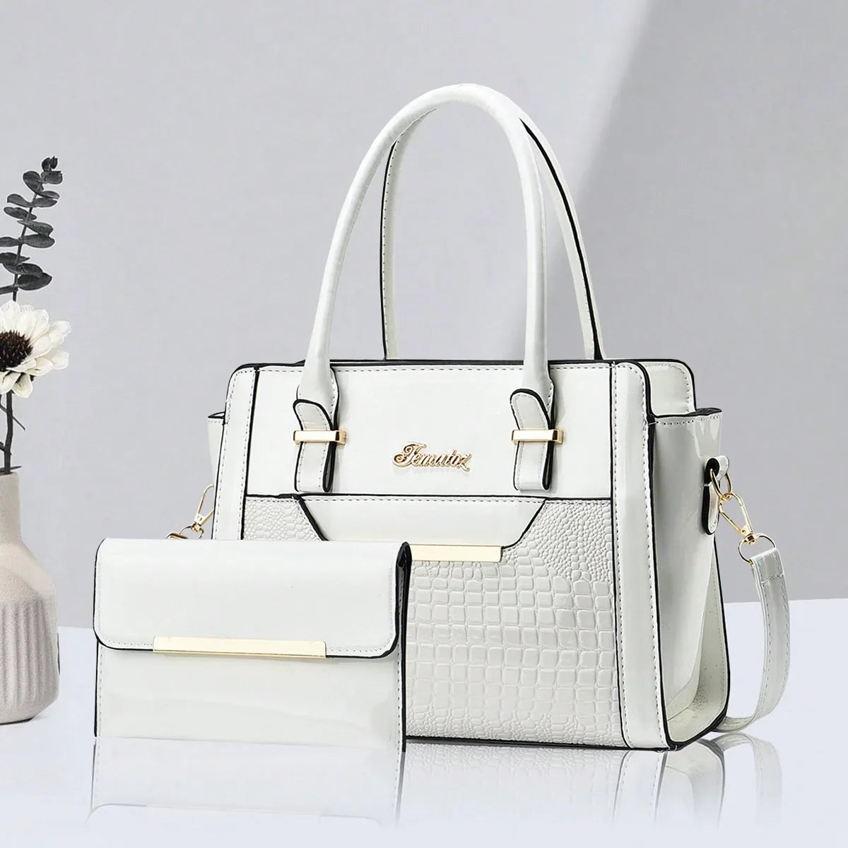 Kit Bolsa e Carteira Croc